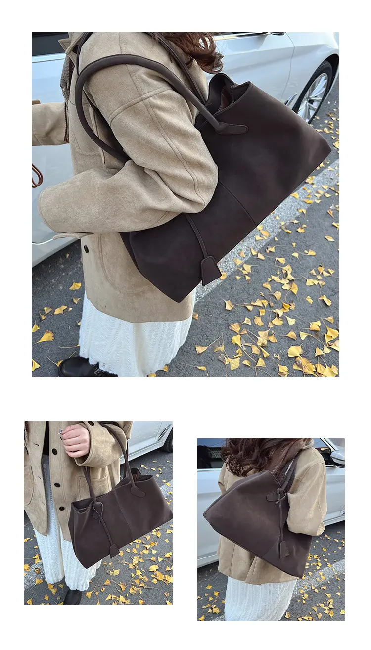 Retro Brown Crossbody Tote Bag for Women — feature 12