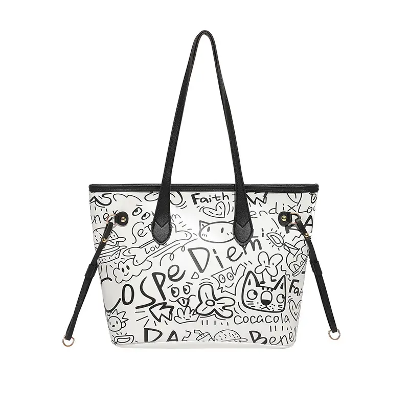 Korean Graffiti Shoulder Bag 2025 New Casual Large Capacity - Image 8