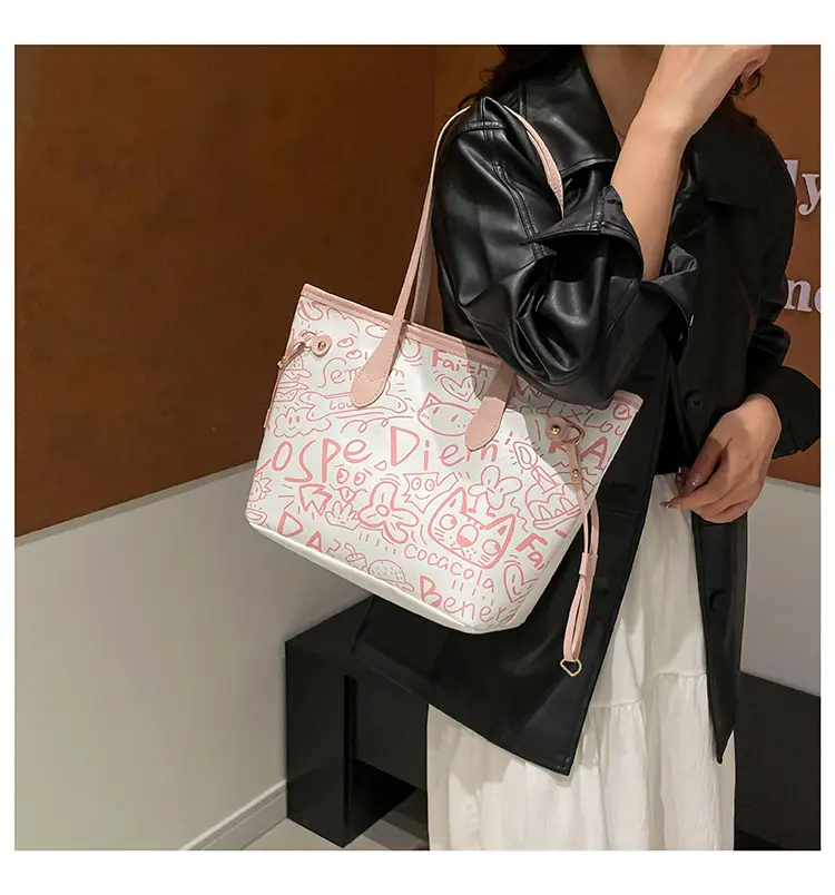 Korean Graffiti Shoulder Bag 2025 New Casual Large Capacity — feature 12