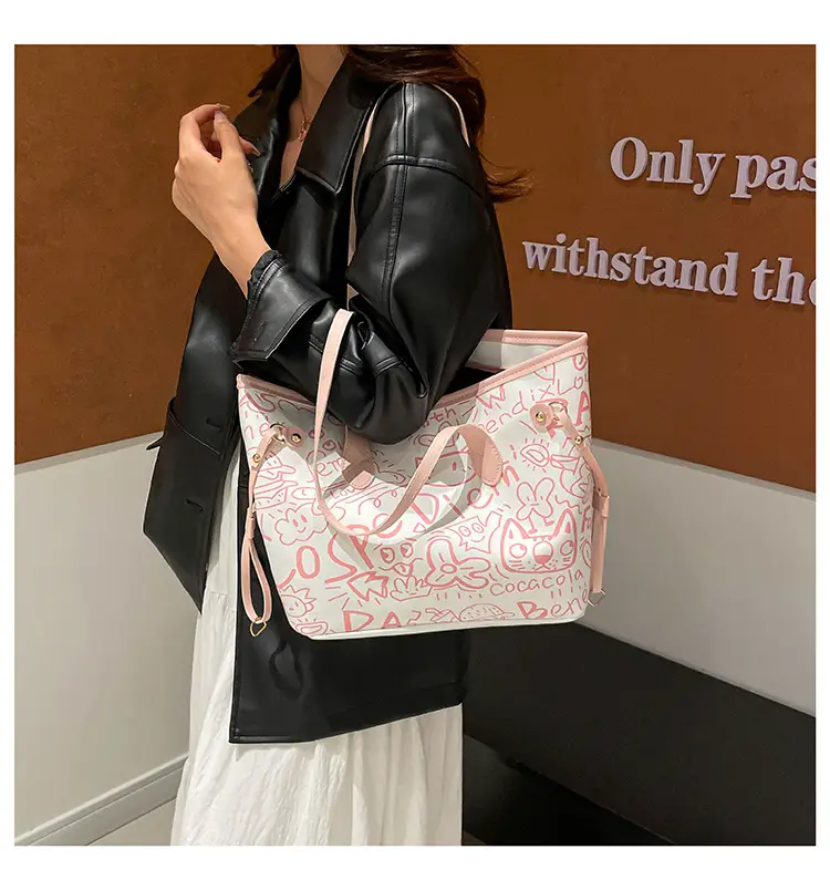 Korean Graffiti Shoulder Bag 2025 New Casual Large Capacity — feature 13
