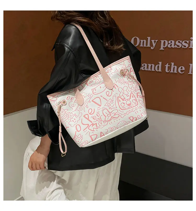Korean Graffiti Shoulder Bag 2025 New Casual Large Capacity — feature 14