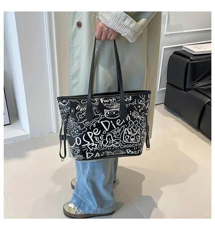 Korean Graffiti Shoulder Bag 2025 New Casual Large Capacity — feature 18
