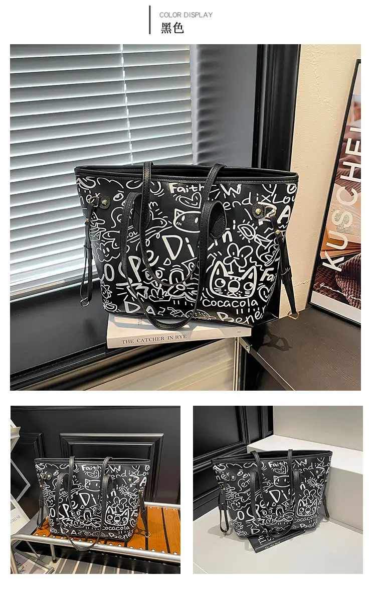 Korean Graffiti Shoulder Bag 2025 New Casual Large Capacity — feature 19