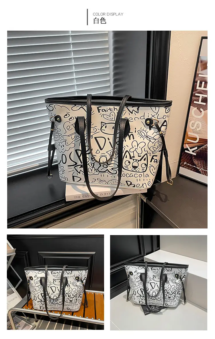 Korean Graffiti Shoulder Bag 2025 New Casual Large Capacity — feature 20