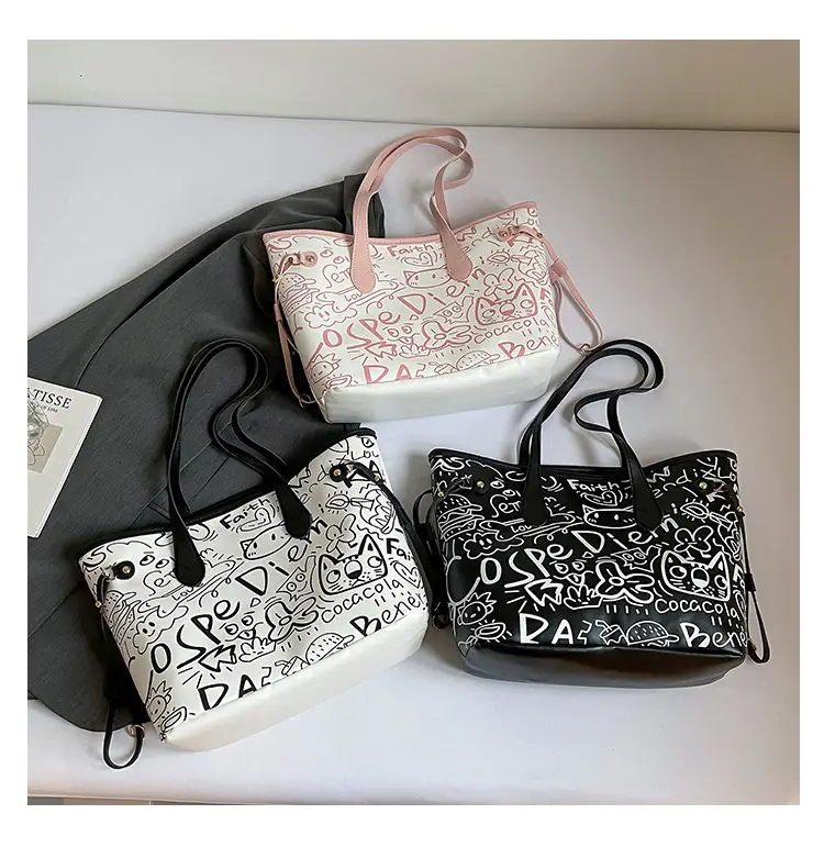 Korean Graffiti Shoulder Bag 2025 New Casual Large Capacity — feature 22