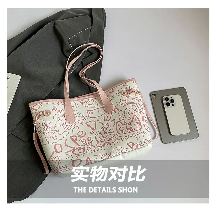 Korean Graffiti Shoulder Bag 2025 New Casual Large Capacity — feature 5