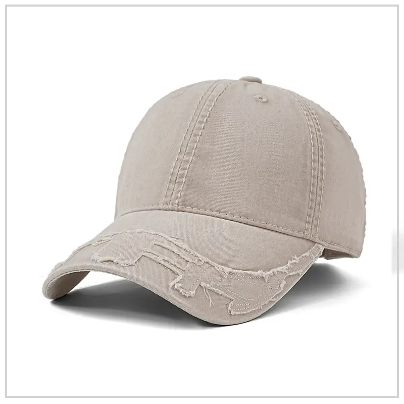 Washed Cotton Patchwork Embroidered Baseball Cap Pink Vintage - Image 5