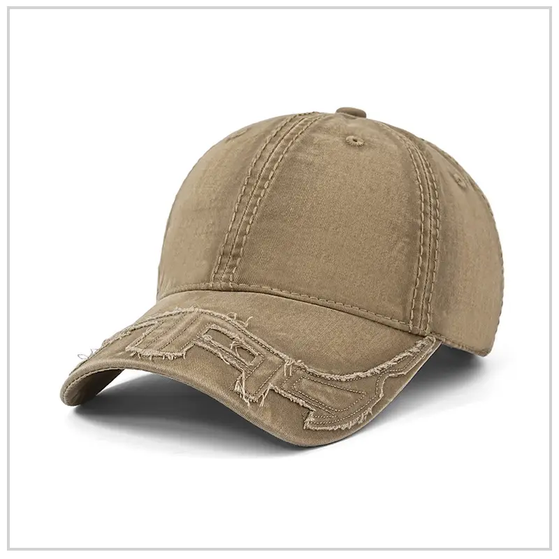 Washed Cotton Patchwork Embroidered Baseball Cap Pink Vintage - Image 6