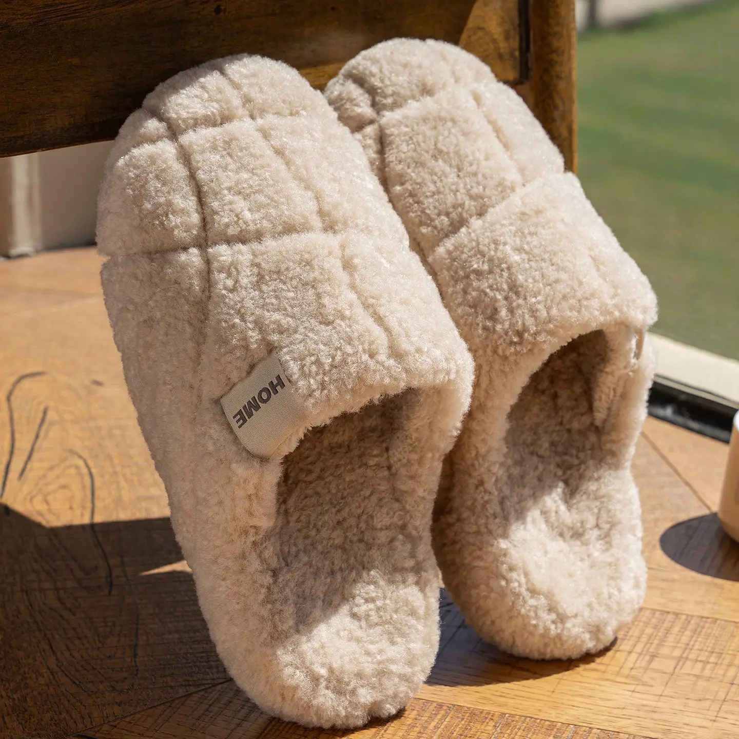 Women Winter Warm Plush Slippers Brown - Image 4