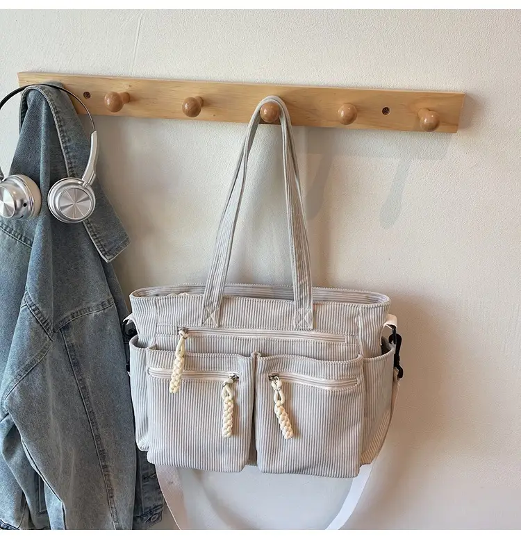 Women's Green Corduroy Shoulder Bag 2025 Autumn Winter — feature 40
