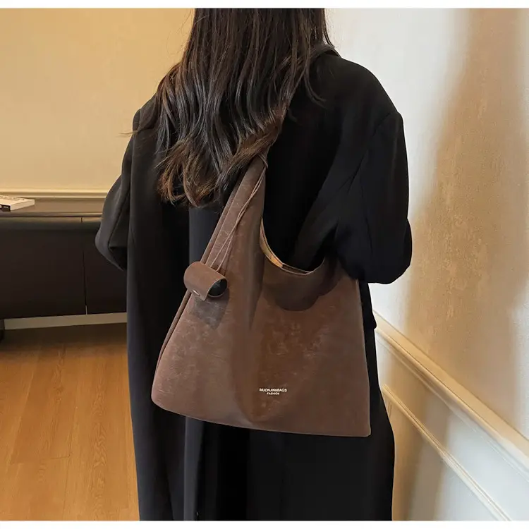 Black Velvet Large Capacity Shoulder Bag for Women — feature 20