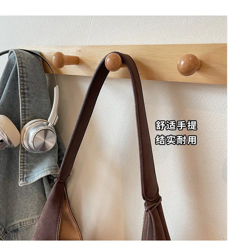 Black Velvet Large Capacity Shoulder Bag for Women — feature 5