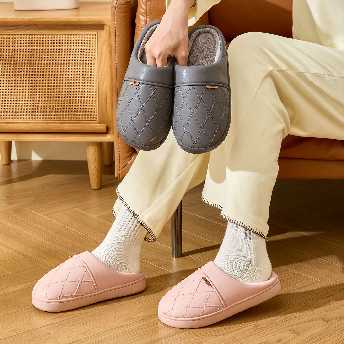 Waterproof Cotton Slippers for Women Winter 2025 - Image 5
