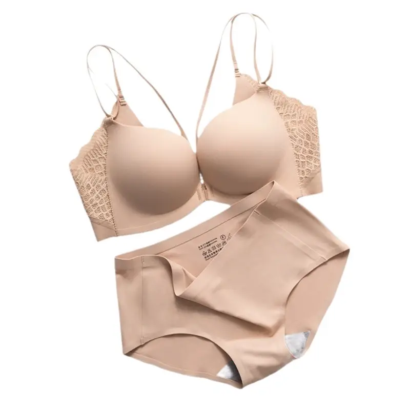 Original High-Quality 6333 Japanese Seamless Backless Front-Clasp Bra for Women, Wireless, Small Chest Push-Up Bra