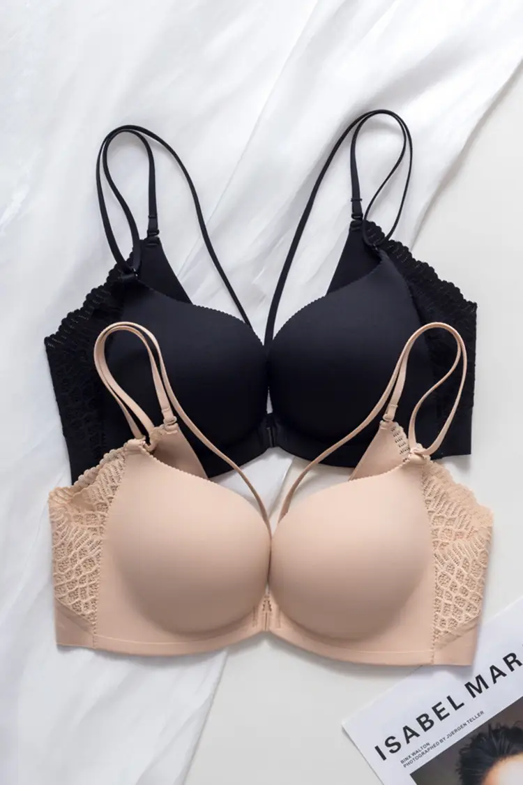 Original High-Quality 6333 Japanese Seamless Backless Front-Clasp Bra for Women, Wireless, Small Chest Push-Up Bra — feature 3
