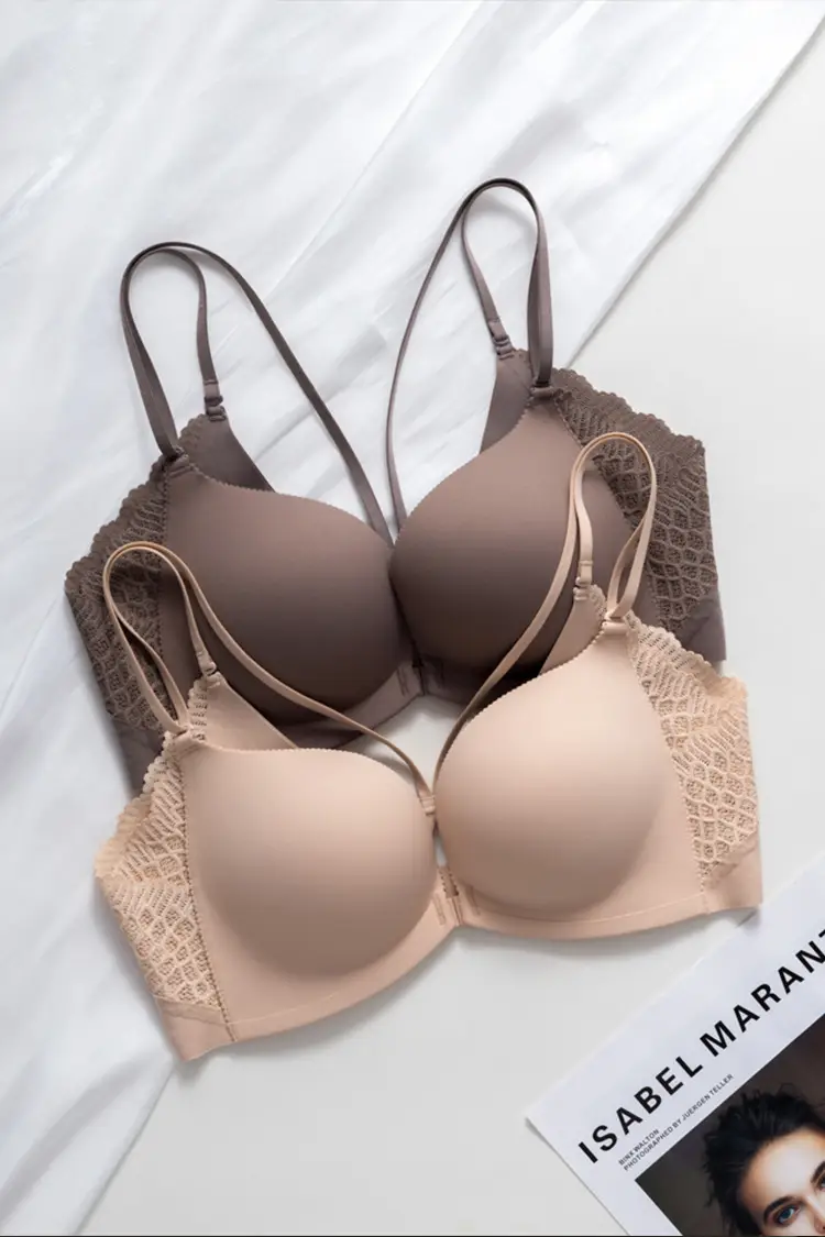 Original High-Quality 6333 Japanese Seamless Backless Front-Clasp Bra for Women, Wireless, Small Chest Push-Up Bra — feature 4