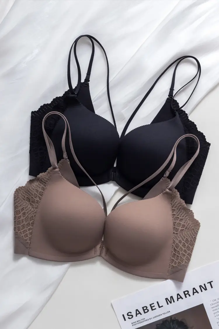 Original High-Quality 6333 Japanese Seamless Backless Front-Clasp Bra for Women, Wireless, Small Chest Push-Up Bra — feature 5
