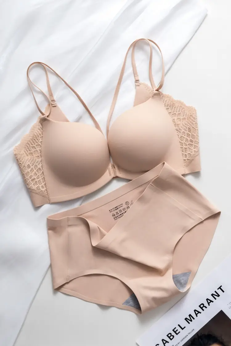 Original High-Quality 6333 Japanese Seamless Backless Front-Clasp Bra for Women, Wireless, Small Chest Push-Up Bra — feature 6