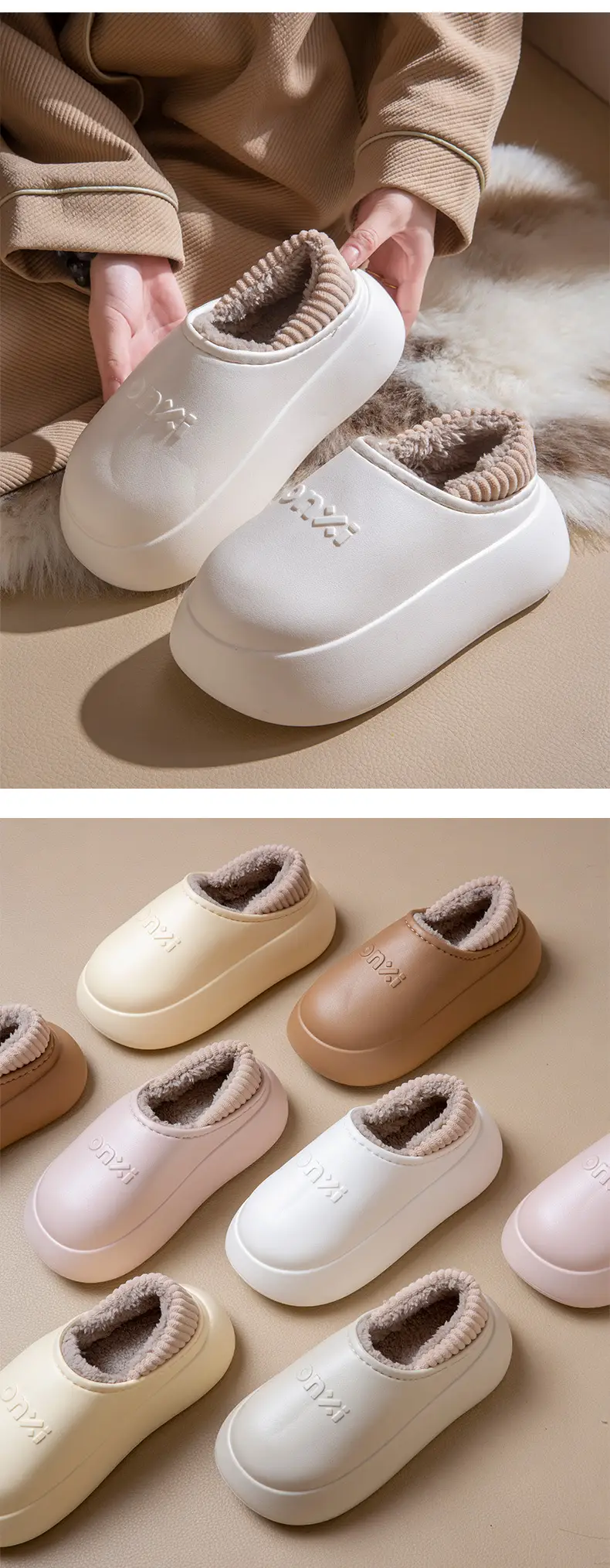 2025 Winter Couple Plush Slippers for Women Men — feature 10