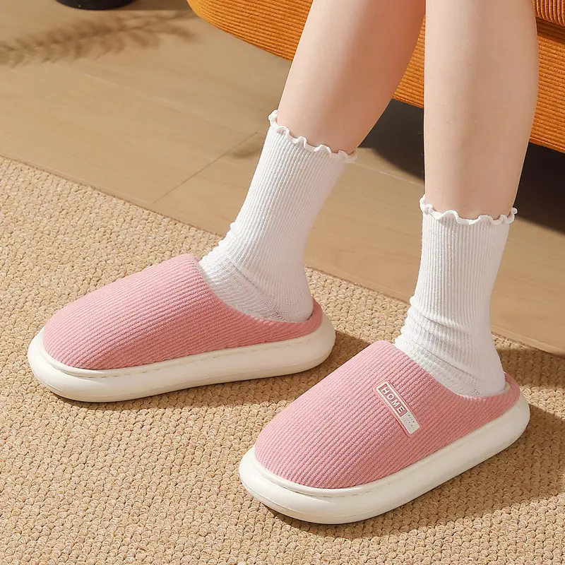 Home Cotton Slippers for Winter, Women's Indoor Plush Warm Non-Slip Slippers, Men's Bedroom Winter Cotton Slippers, Men's Winter Wholesale - Image 7