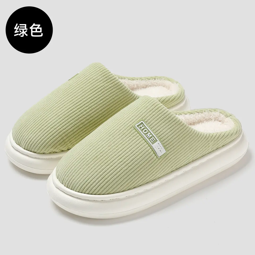 Home Cotton Slippers for Winter, Women's Indoor Plush Warm Non-Slip Slippers, Men's Bedroom Winter Cotton Slippers, Men's Winter Wholesale