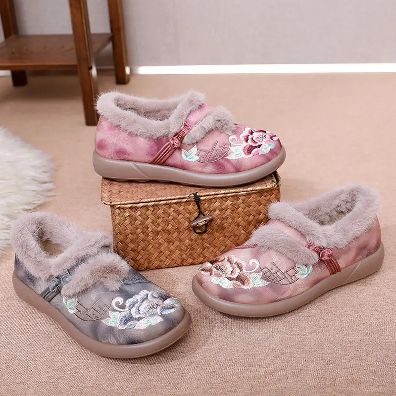 Women's Winter New Shoes with Plush Lining, Thickened and Warm, Women's Boots with Shallow Mouth, Soft Sole, Casual Fashion Boots, Mom Shoes - Image 7