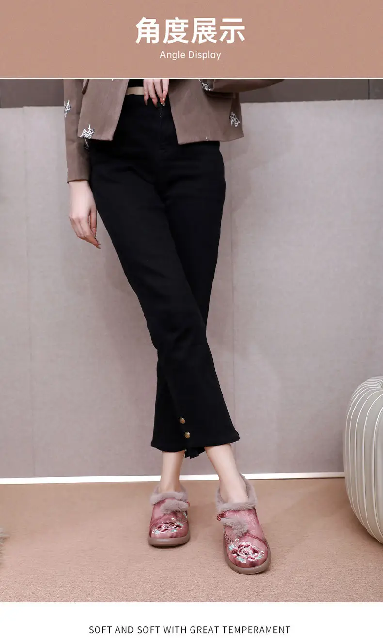 Women's Winter New Shoes with Plush Lining, Thickened and Warm, Women's Boots with Shallow Mouth, Soft Sole, Casual Fashion Boots, Mom Shoes — feature 18