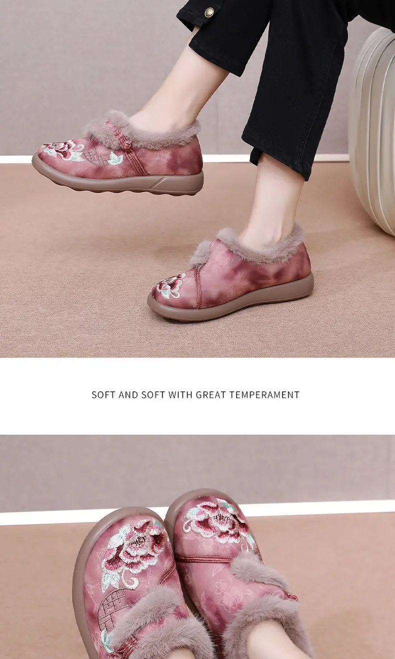 Women's Winter New Shoes with Plush Lining, Thickened and Warm, Women's Boots with Shallow Mouth, Soft Sole, Casual Fashion Boots, Mom Shoes — feature 20