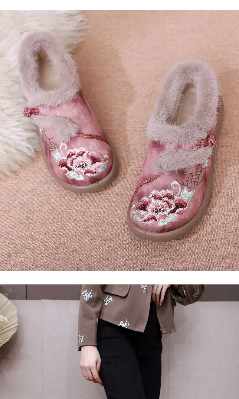 Women's Winter New Shoes with Plush Lining, Thickened and Warm, Women's Boots with Shallow Mouth, Soft Sole, Casual Fashion Boots, Mom Shoes — feature 22