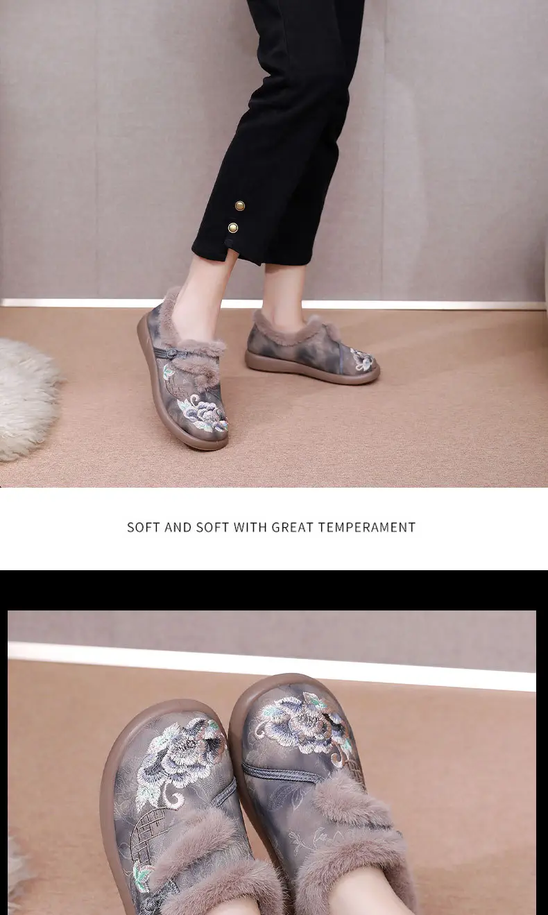 Women's Winter New Shoes with Plush Lining, Thickened and Warm, Women's Boots with Shallow Mouth, Soft Sole, Casual Fashion Boots, Mom Shoes — feature 23