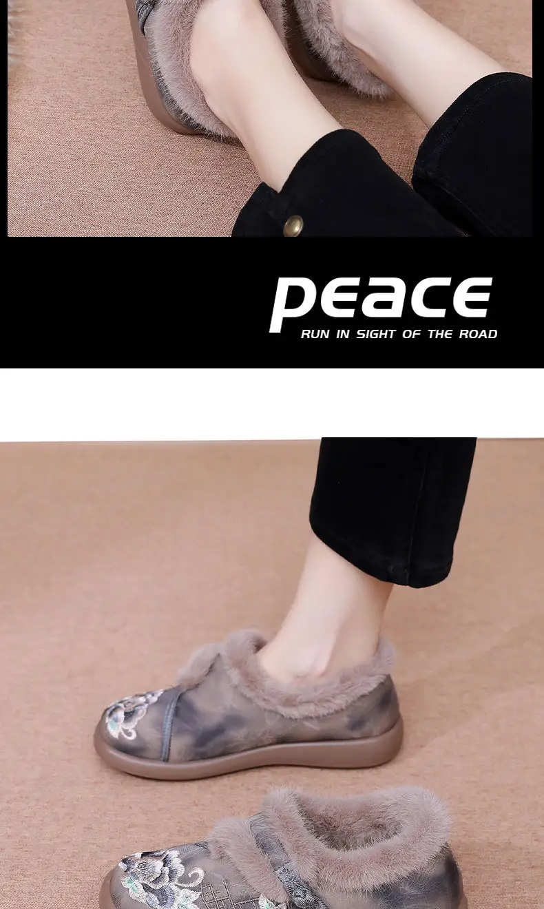 Women's Winter New Shoes with Plush Lining, Thickened and Warm, Women's Boots with Shallow Mouth, Soft Sole, Casual Fashion Boots, Mom Shoes — feature 24