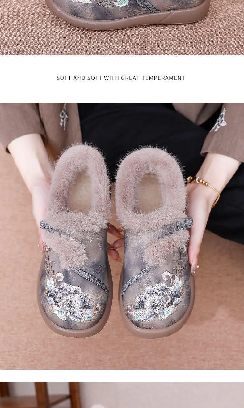 Women's Winter New Shoes with Plush Lining, Thickened and Warm, Women's Boots with Shallow Mouth, Soft Sole, Casual Fashion Boots, Mom Shoes — feature 25