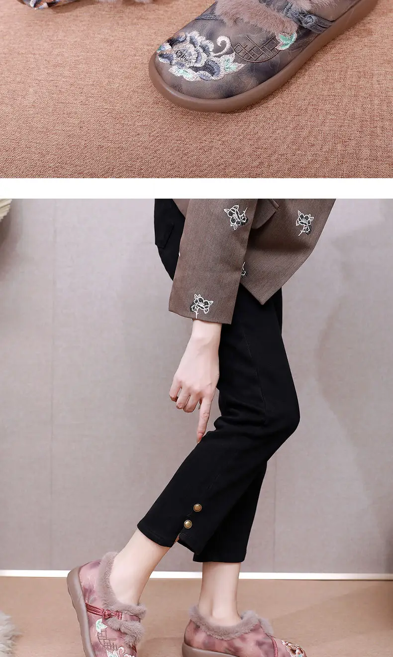 Women's Winter New Shoes with Plush Lining, Thickened and Warm, Women's Boots with Shallow Mouth, Soft Sole, Casual Fashion Boots, Mom Shoes — feature 27