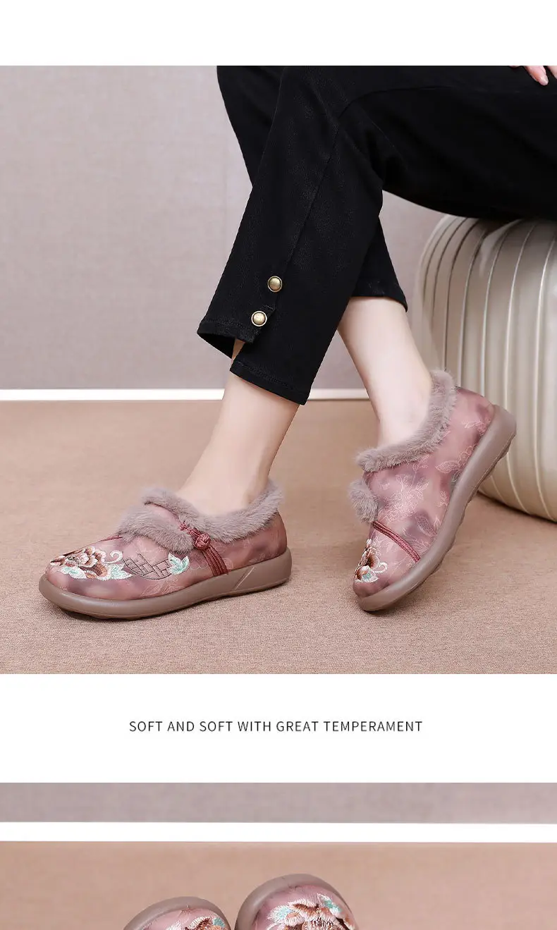 Women's Winter New Shoes with Plush Lining, Thickened and Warm, Women's Boots with Shallow Mouth, Soft Sole, Casual Fashion Boots, Mom Shoes — feature 29