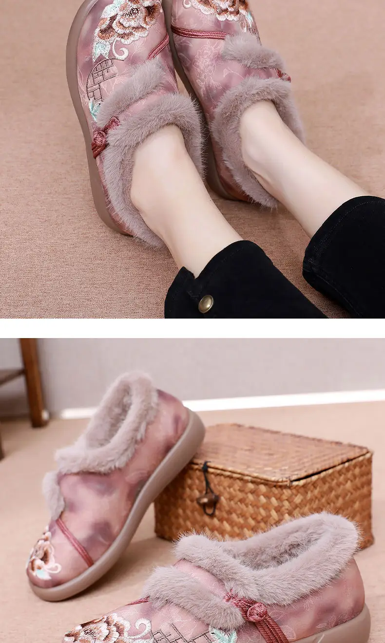 Women's Winter New Shoes with Plush Lining, Thickened and Warm, Women's Boots with Shallow Mouth, Soft Sole, Casual Fashion Boots, Mom Shoes — feature 30