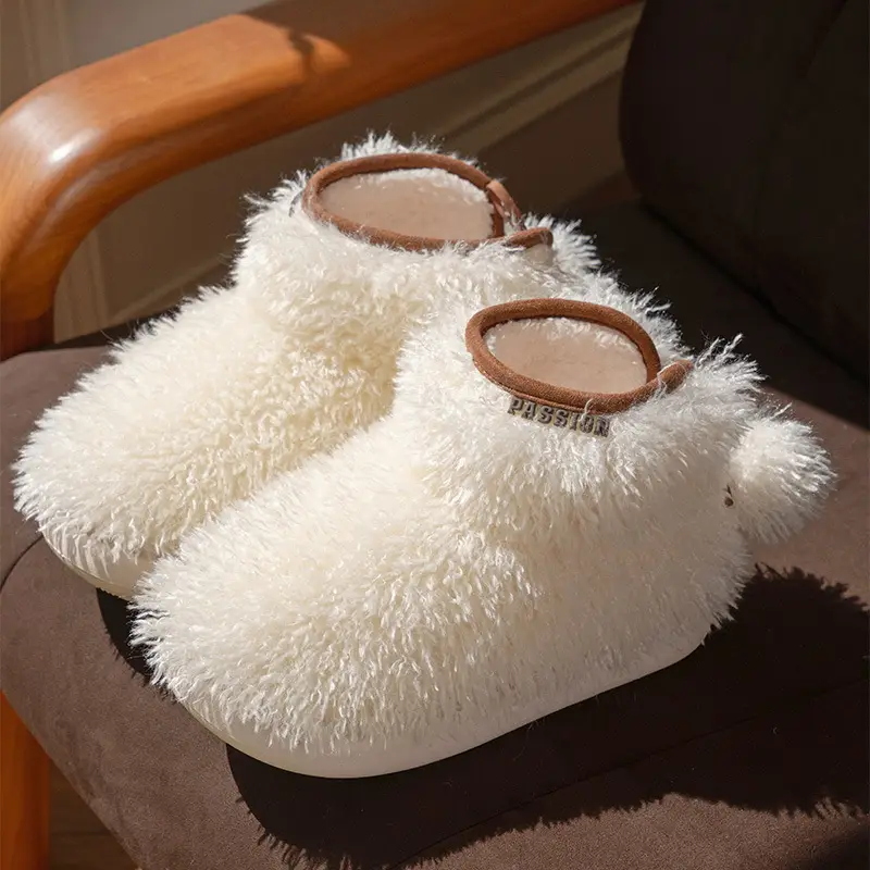 Women Fur Ball Warm Slippers Autumn Winter - Image 7
