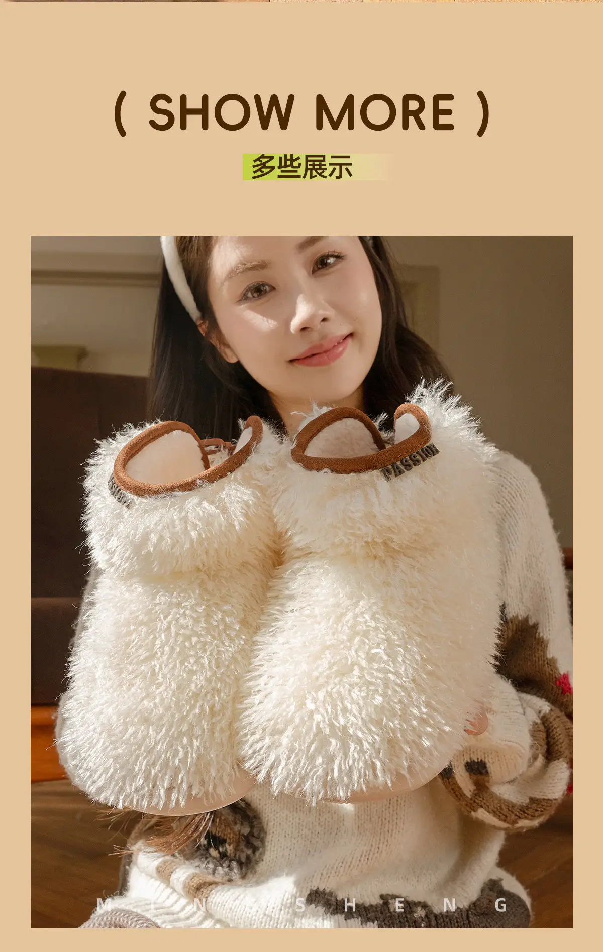 Women Fur Ball Warm Slippers Autumn Winter — feature 4