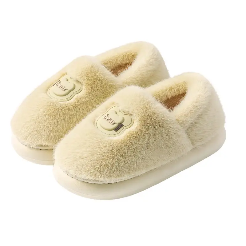 Thick-Soled Cotton Slippers for Women, Autumn and Winter 2026 New Model, Warm, Non-Slip, Silent, Furry Cotton Slippers for Women - Image 20