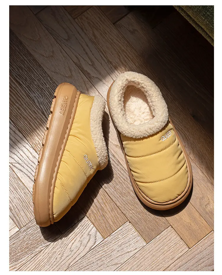 2026 New Cotton Slippers for Women, Suitable for Outdoor Wear in Winter, Waterproof, Fleece-Lined, Warm, Closed-Back, Home Plush Cotton Shoes for Couples — feature 16