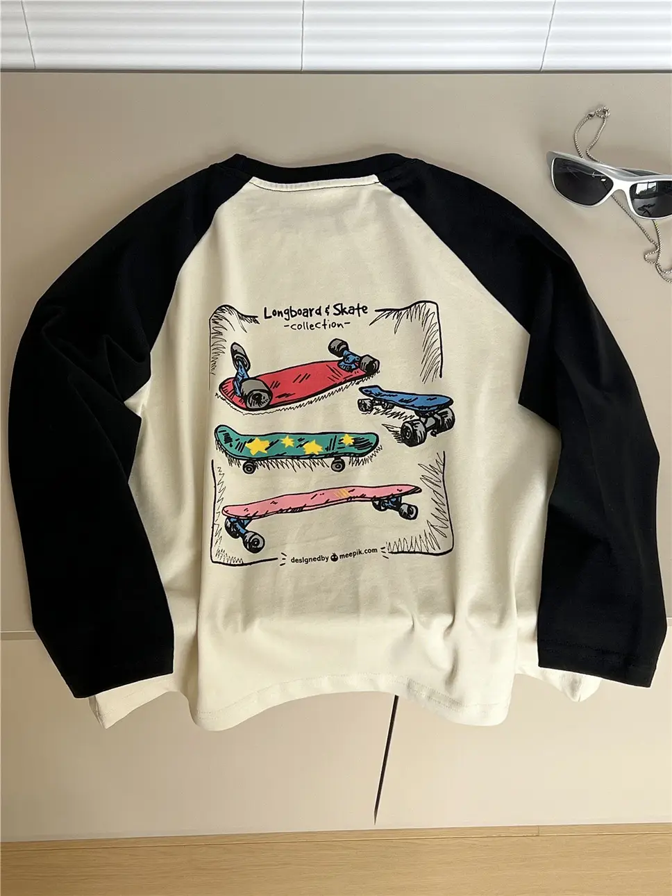 2026 Boys Skateboard Print Long Sleeve T-Shirt - Image 4