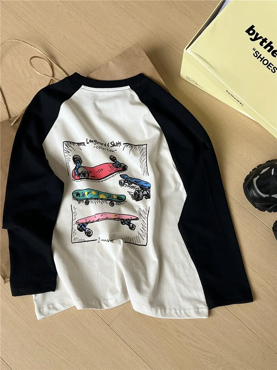 2026 Boys Skateboard Print Long Sleeve T-Shirt - Image 5
