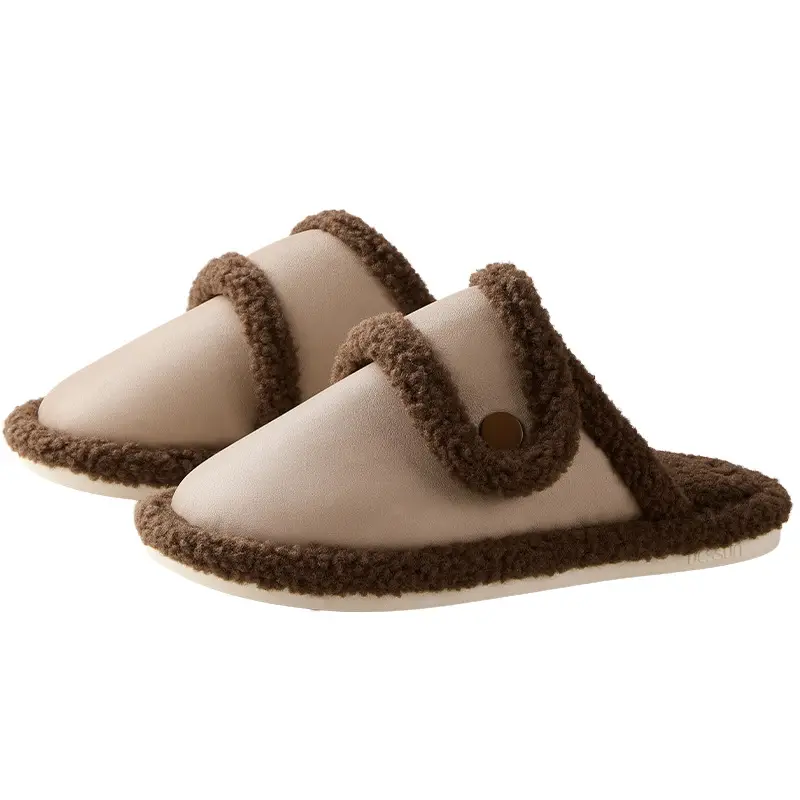 Nanbowan Winter Cotton Slippers for Women's Home Indoor Warm Fleece-Lined Anti-Slip Silent Floor Cotton Slippers for Men - Image 8