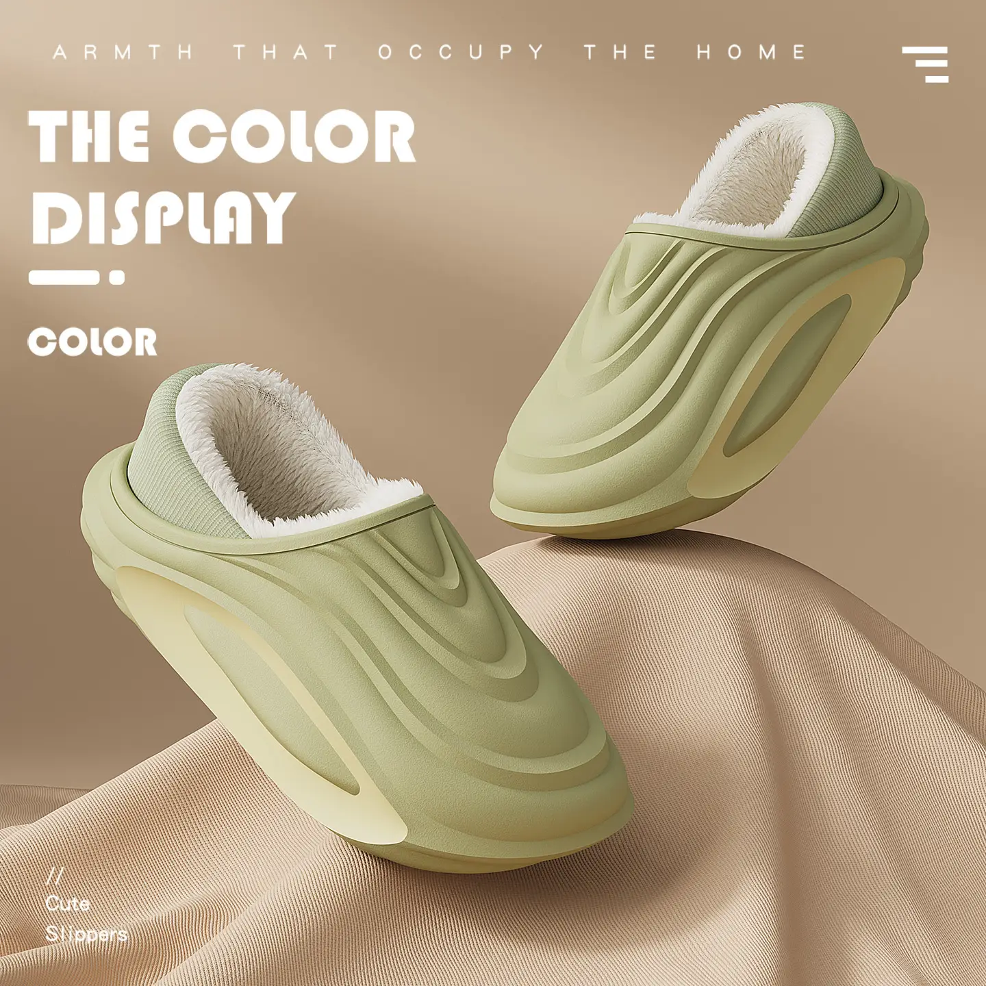 Winter Waterproof Cotton Slippers for Men with Warm Fleece Lined Heel - Image 8