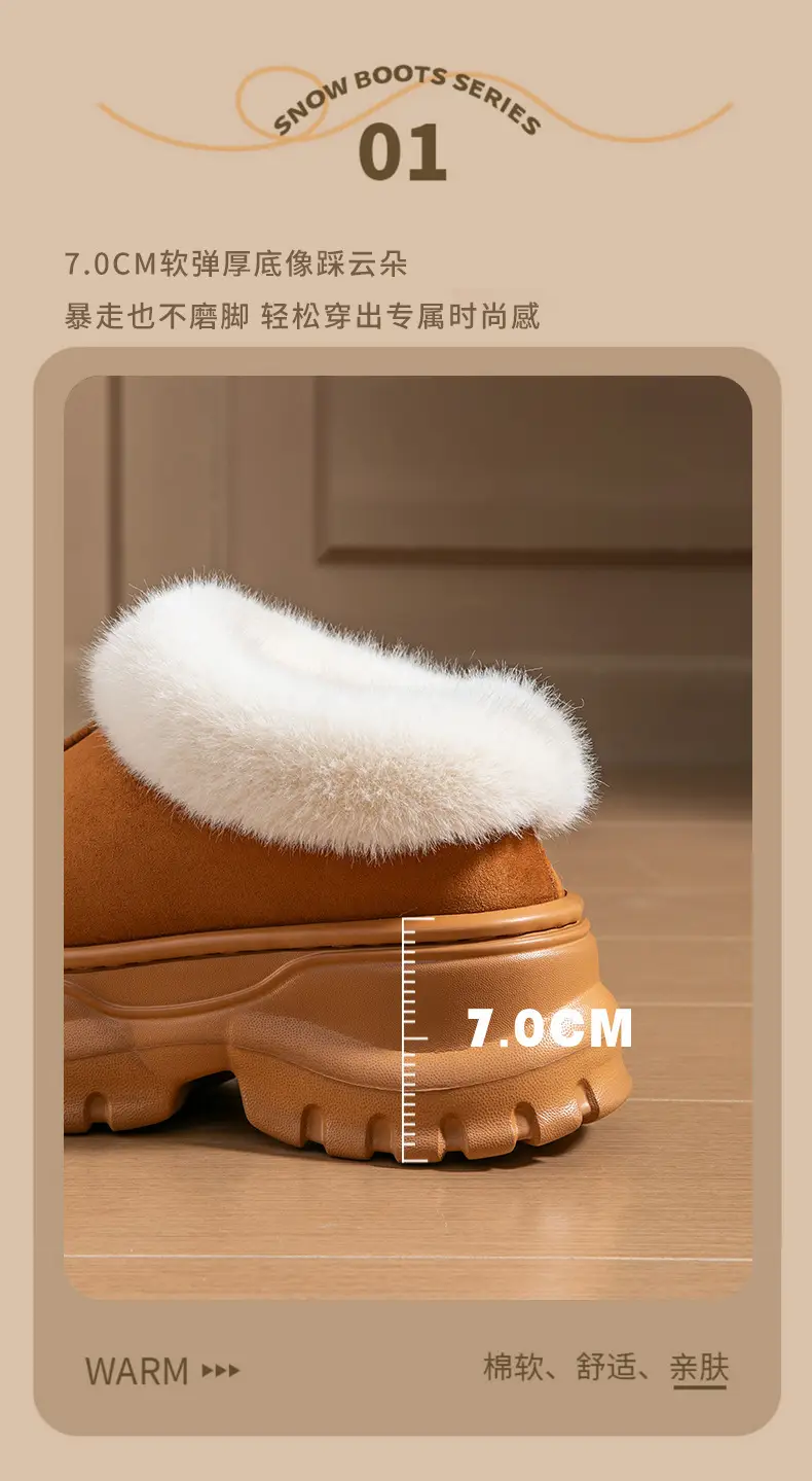 Women Thick Velvet Snow Boots Warm Winter — feature 3