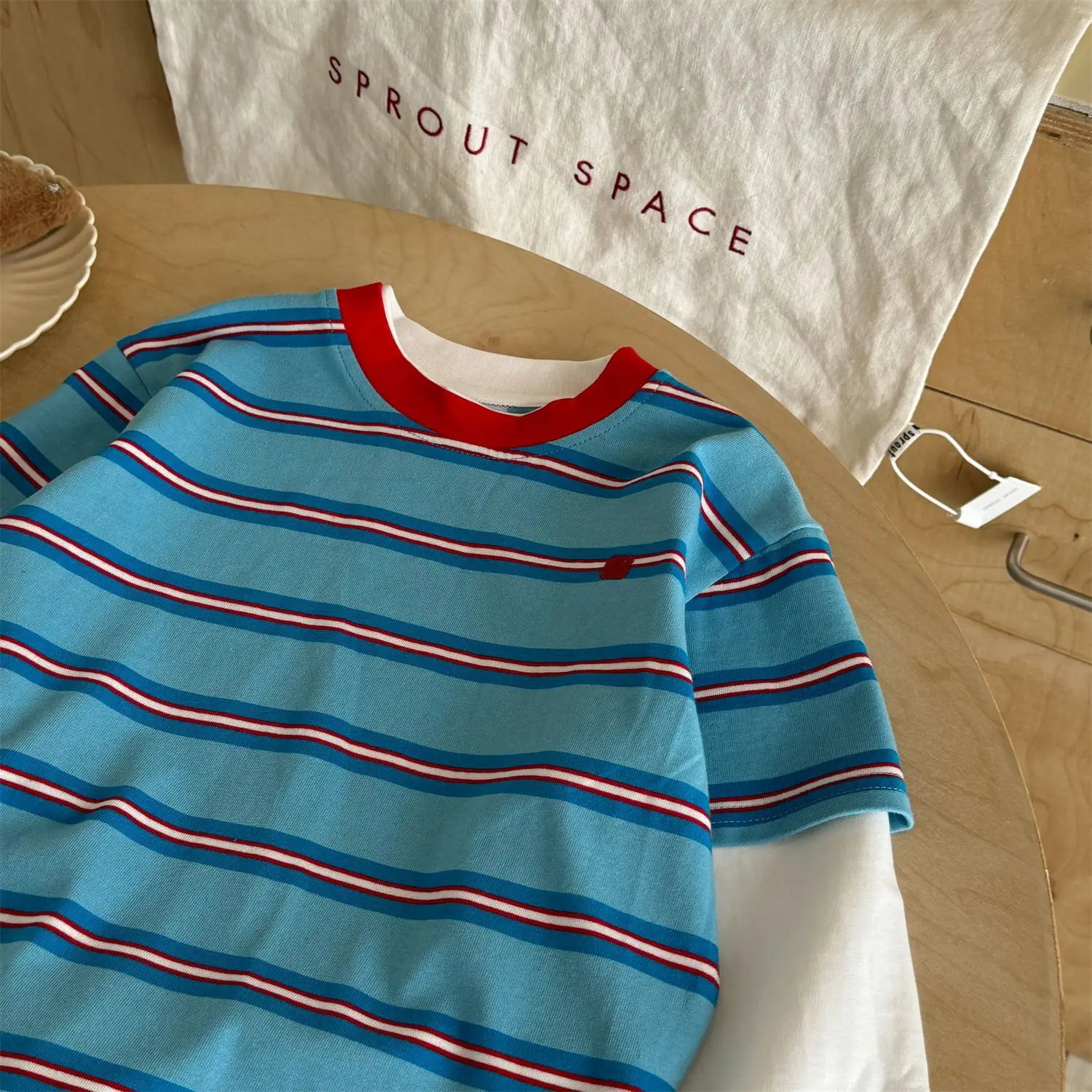Baby Striped Long Sleeve T-Shirt Blue Red White