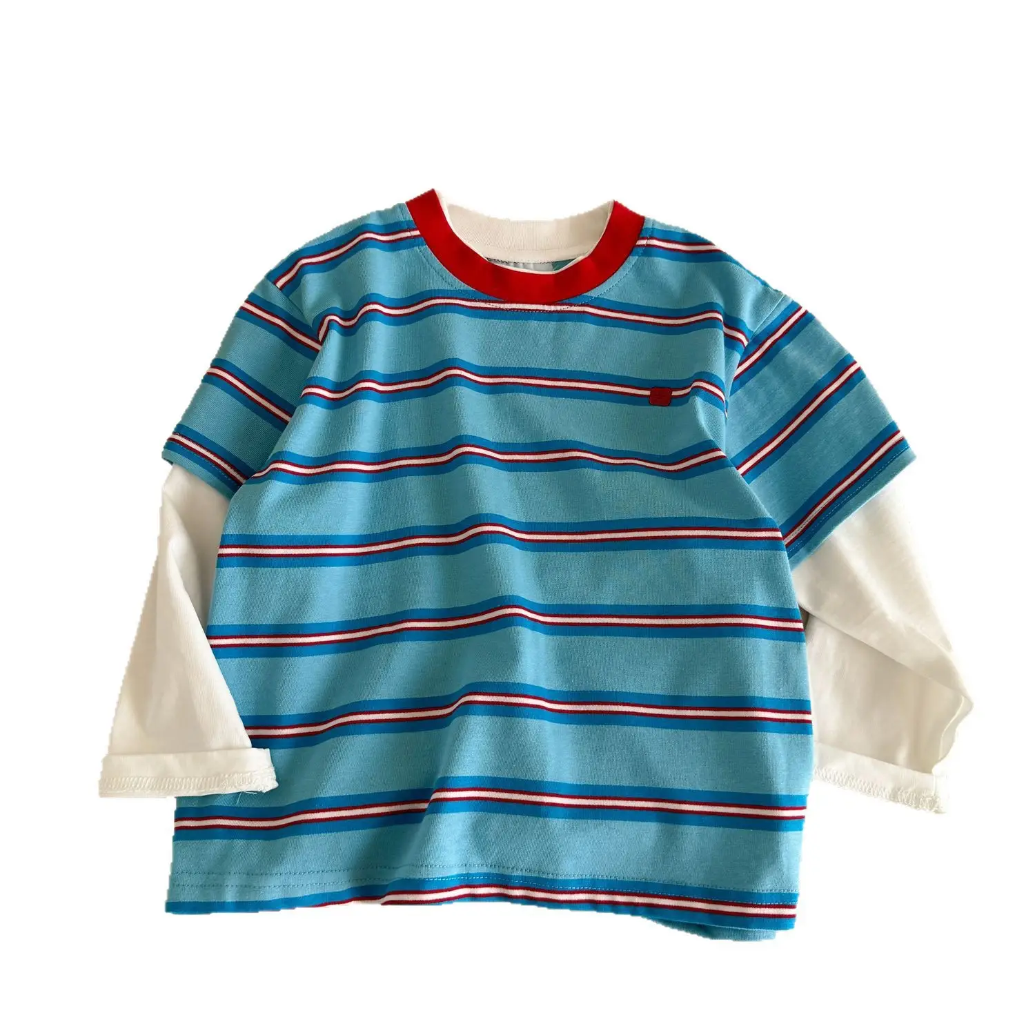 Baby Striped Long Sleeve T-Shirt Blue Red White