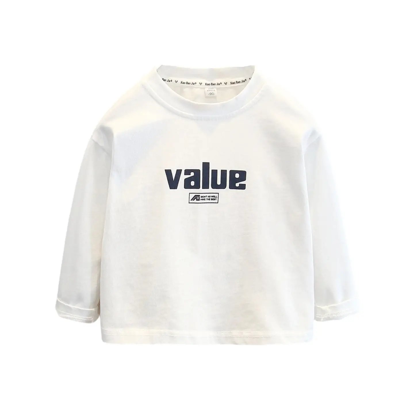 Boys White Letter T-Shirt Spring Autumn Korean Style - Image 6