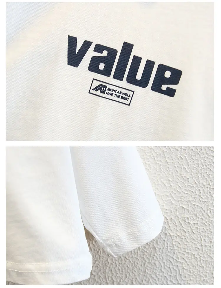 Boys White Letter T-Shirt Spring Autumn Korean Style — feature 13