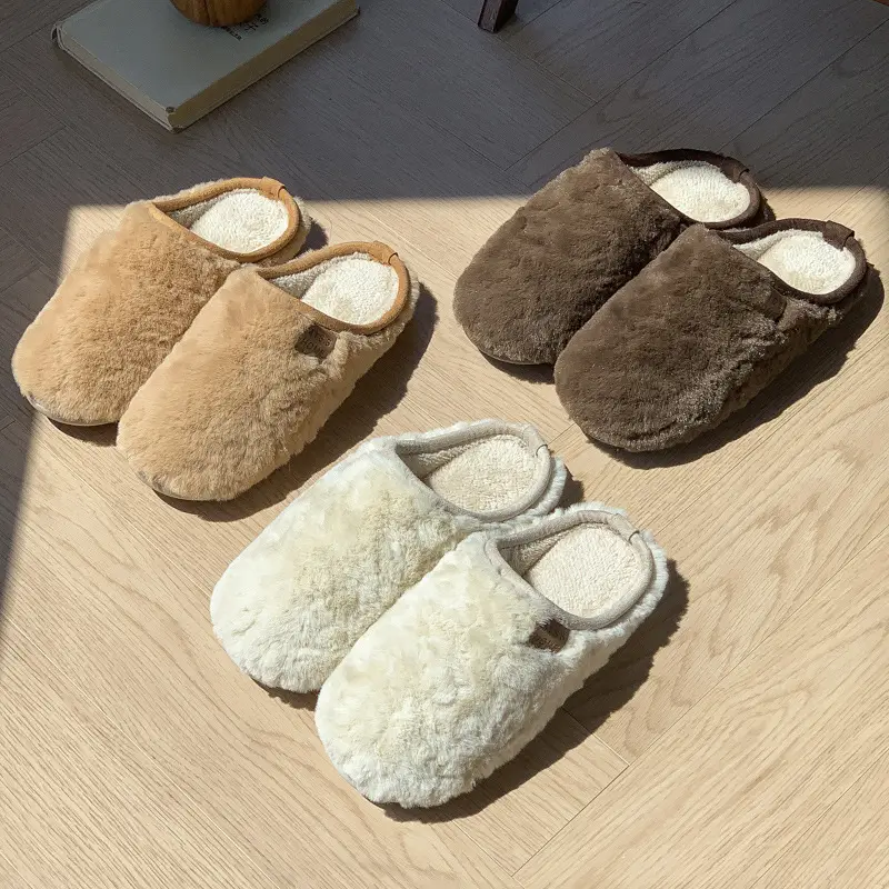 2025 Plush Cotton Slippers Women Winter Warm Floor Mops - Image 5