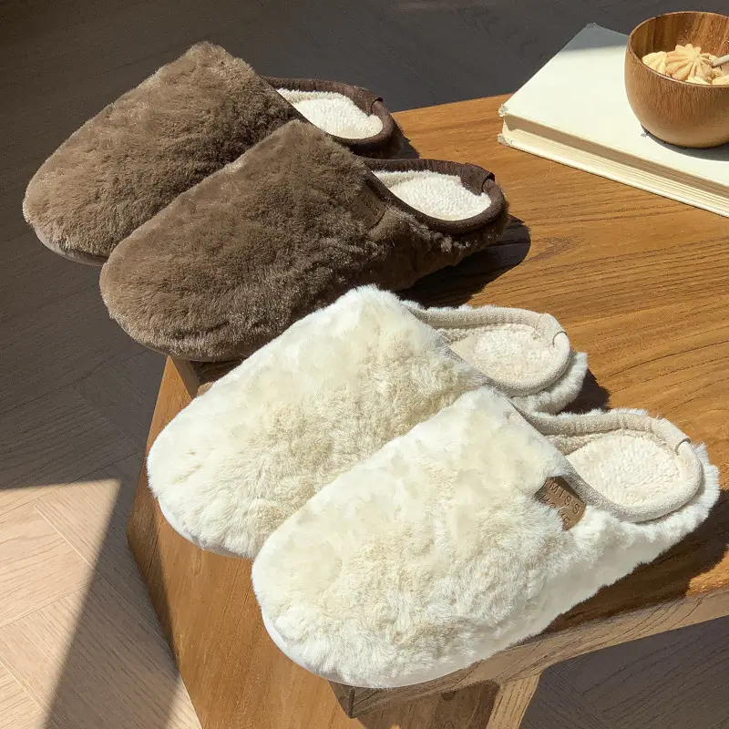 2025 Plush Cotton Slippers Women Winter Warm Floor Mops - Image 6
